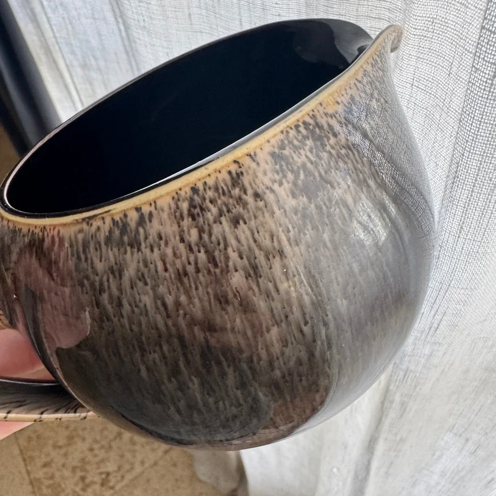 Denby Praline Stoneware Pitcher Creamer Brown‎ Speckled England Discontinued